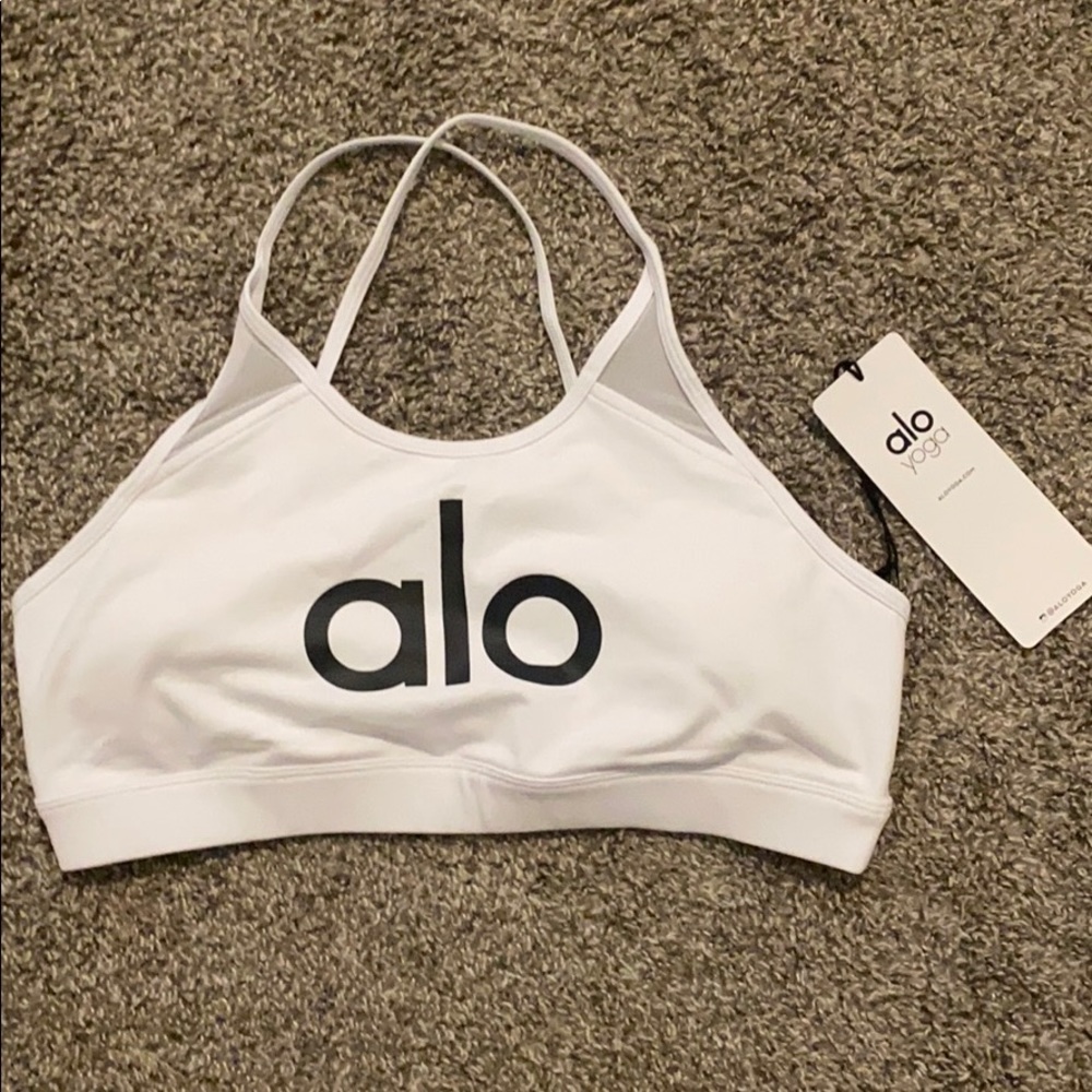 Alo Yoga White sports bra
